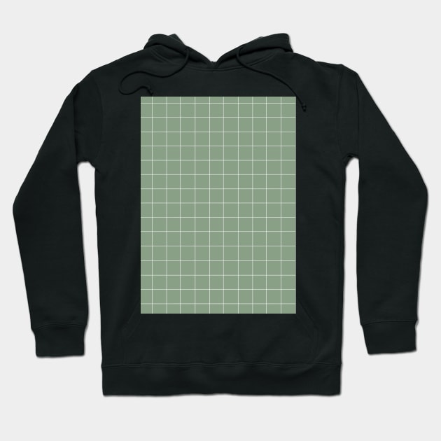 Mint green grid 2 Hoodie by Holailustra